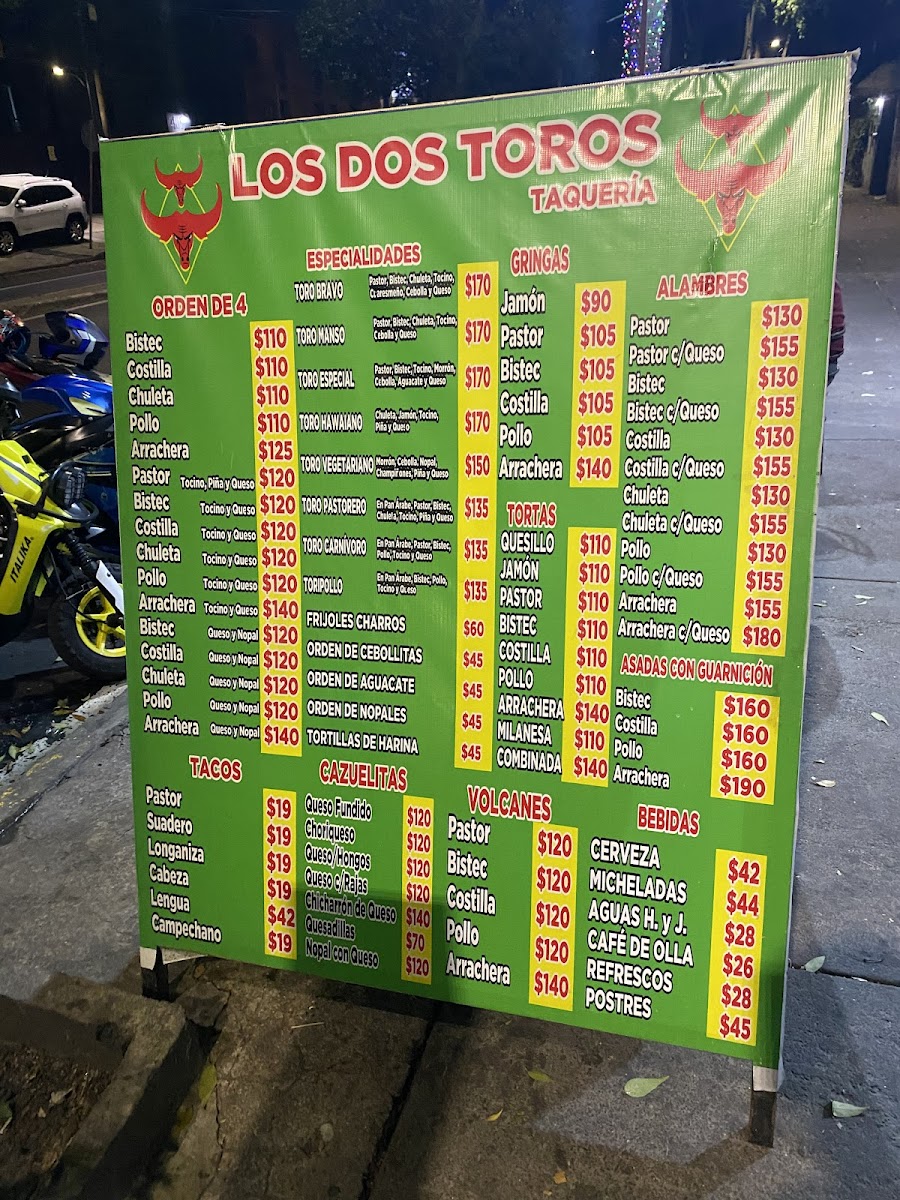 Los Dos Toros Menu - Image 3