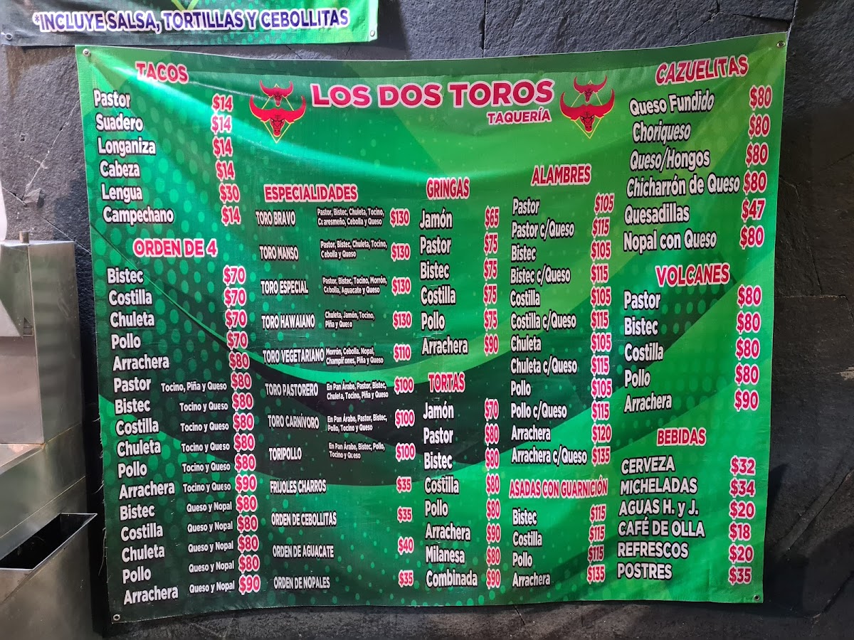 Los Dos Toros Menu - Image 6